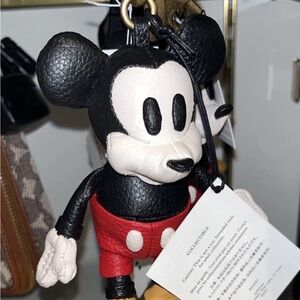 Coach Disney Black and Red Mickey Keychain